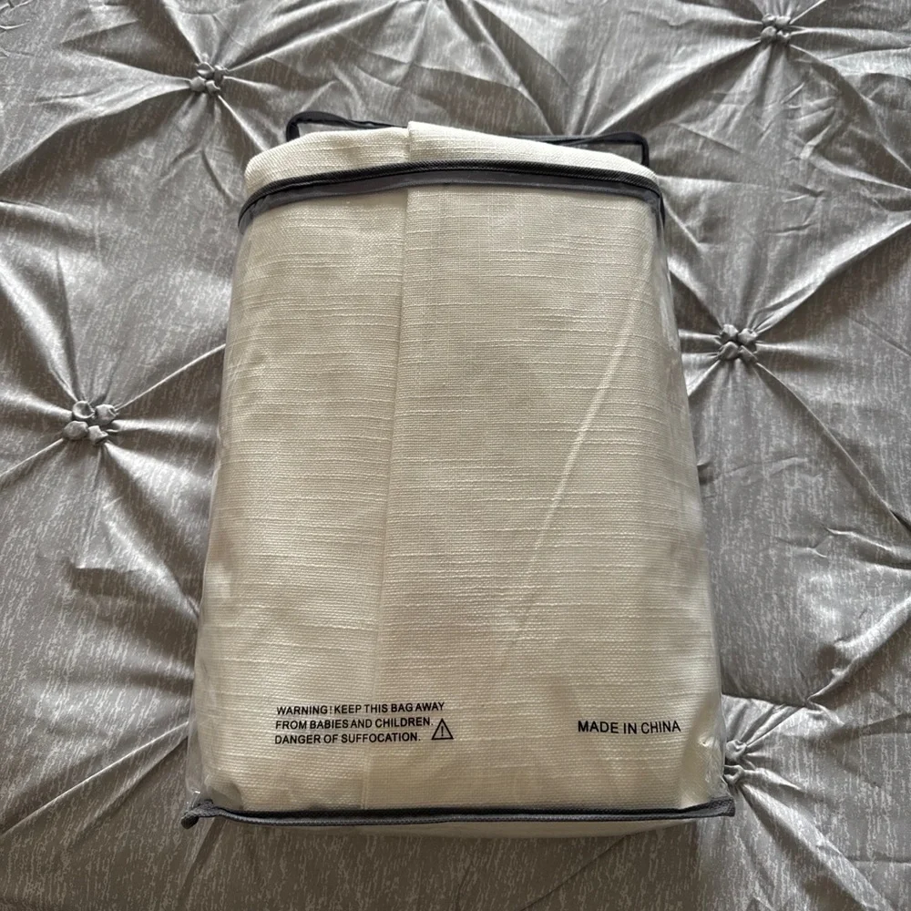 Set of 2 Ivory Linen-Look Curtains | 84” L x 52” W Each | Grommet Top Panels